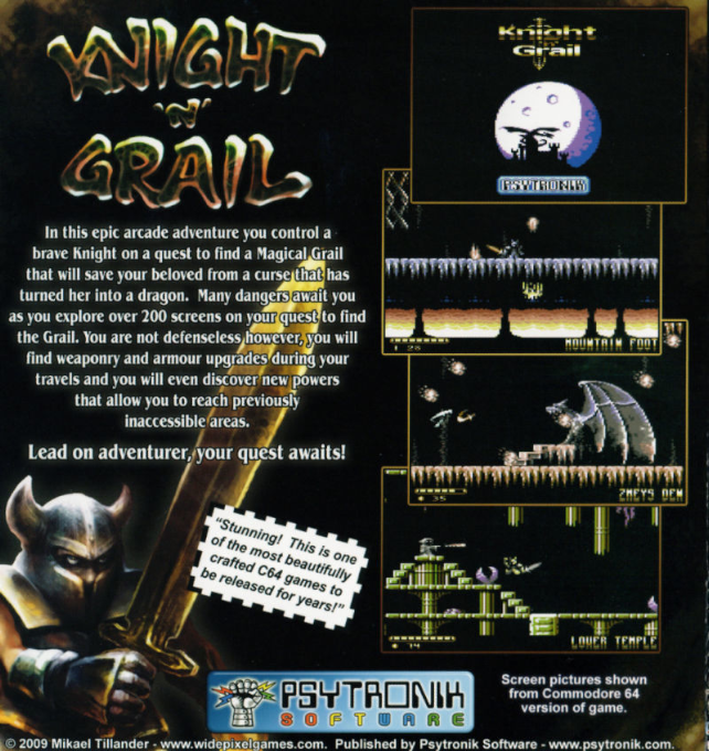Knight'n'Grail (Homebrew) — Box back